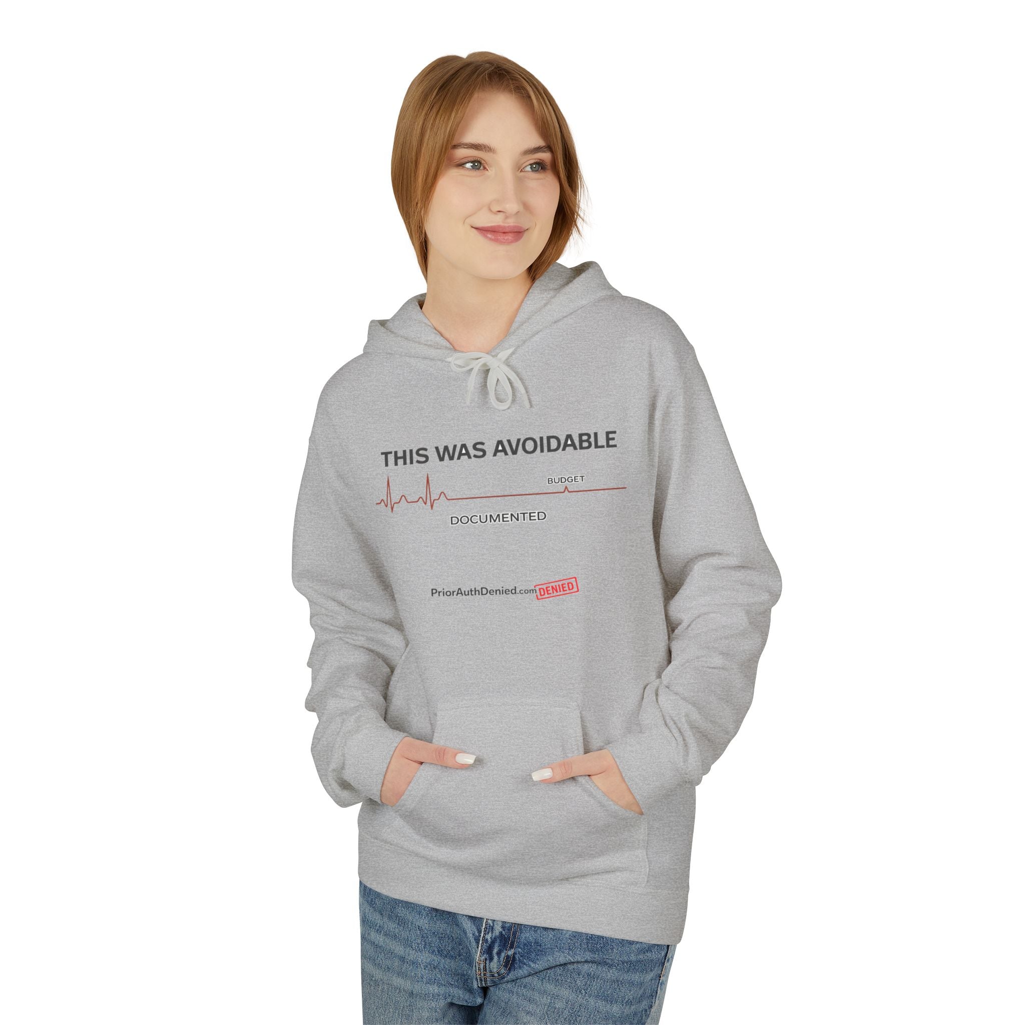 This Was Avoidable Hoodie Pullover with EKG Design