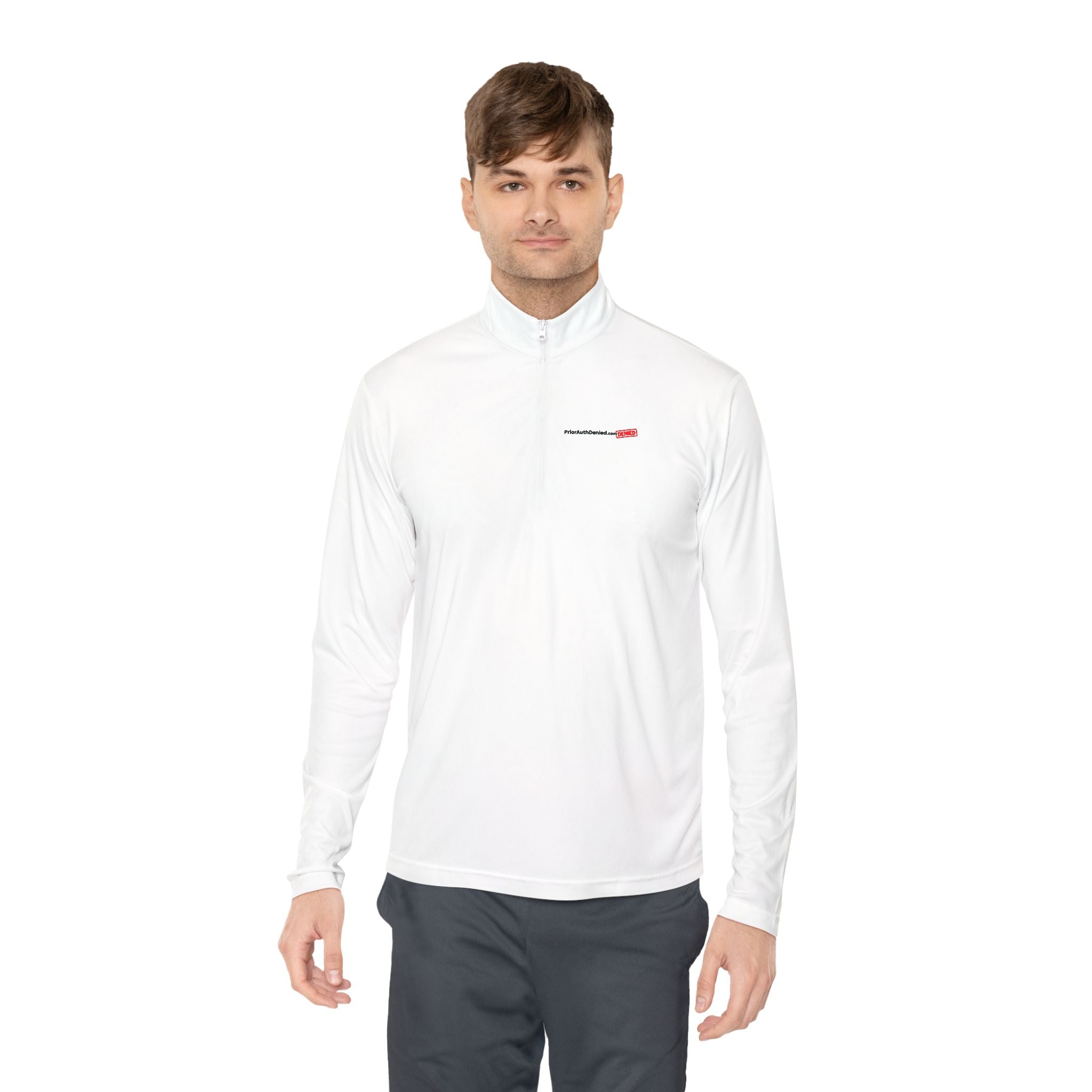 Quarter-Zip Pullover — "Documented. Escalated. Ignored." Minimalist Safety Logo