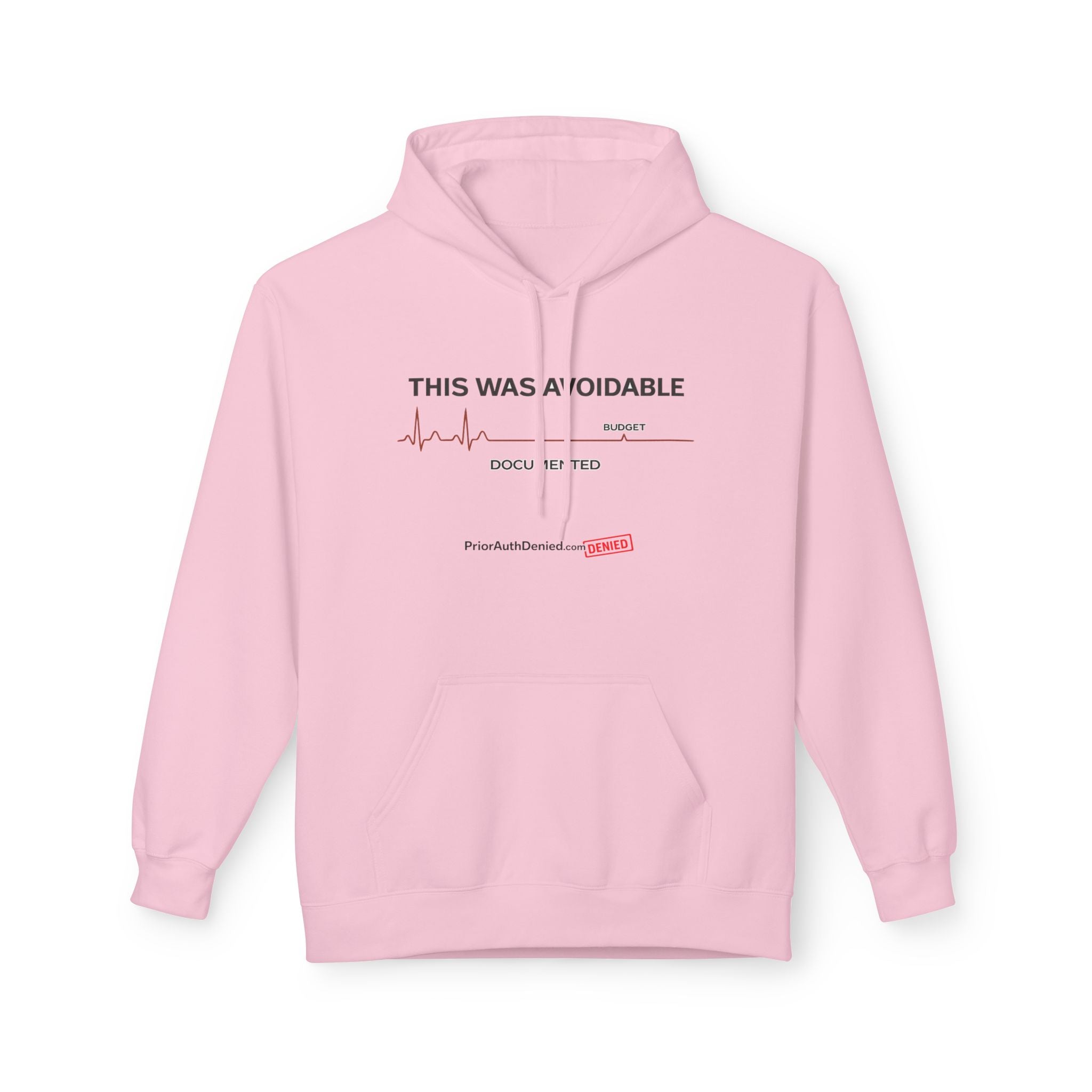 This Was Avoidable Hoodie Pullover with EKG Design