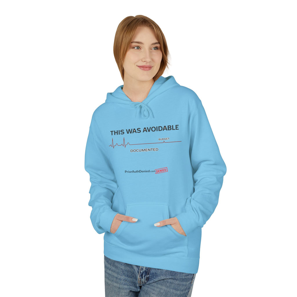 This Was Avoidable Hoodie Pullover with EKG Design