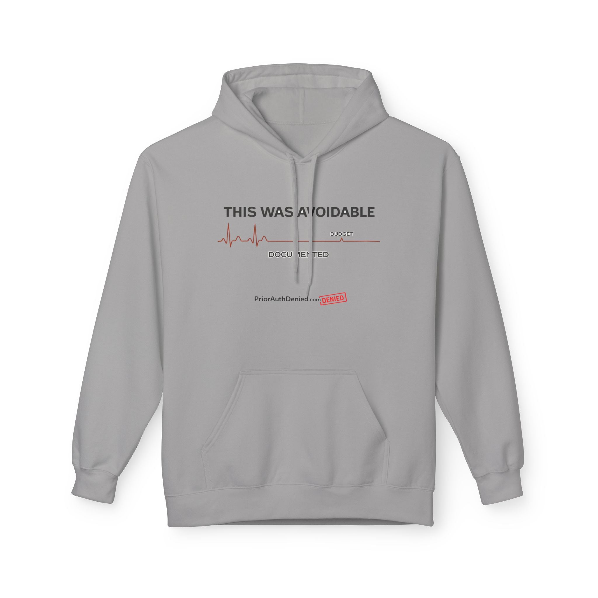 This Was Avoidable Hoodie Pullover with EKG Design