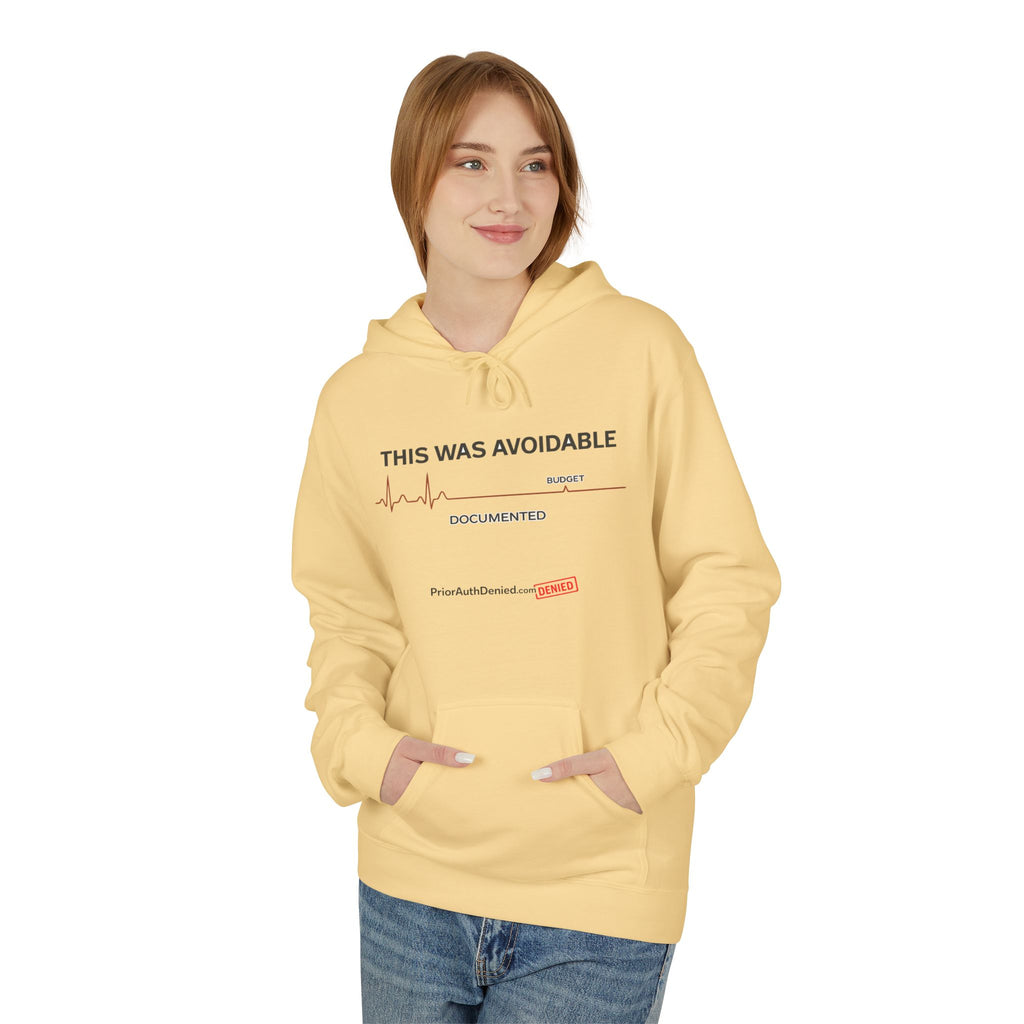 This Was Avoidable Hoodie Pullover with EKG Design
