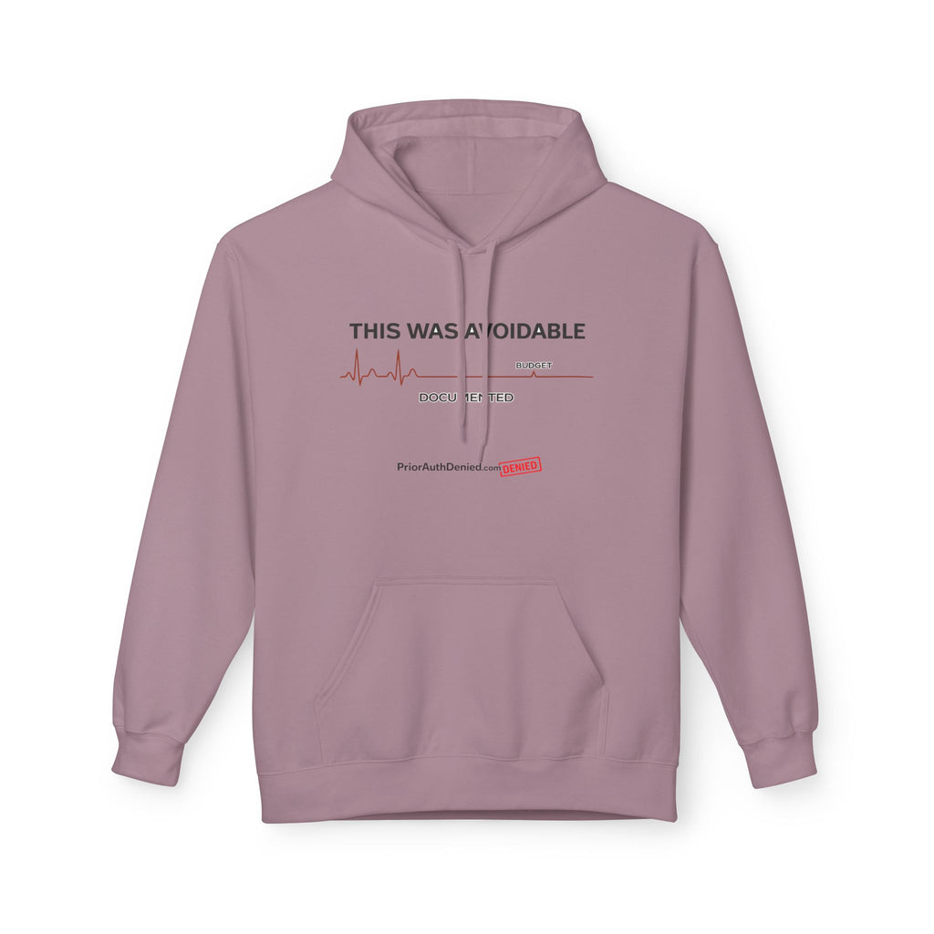 This Was Avoidable Hoodie Pullover with EKG Design