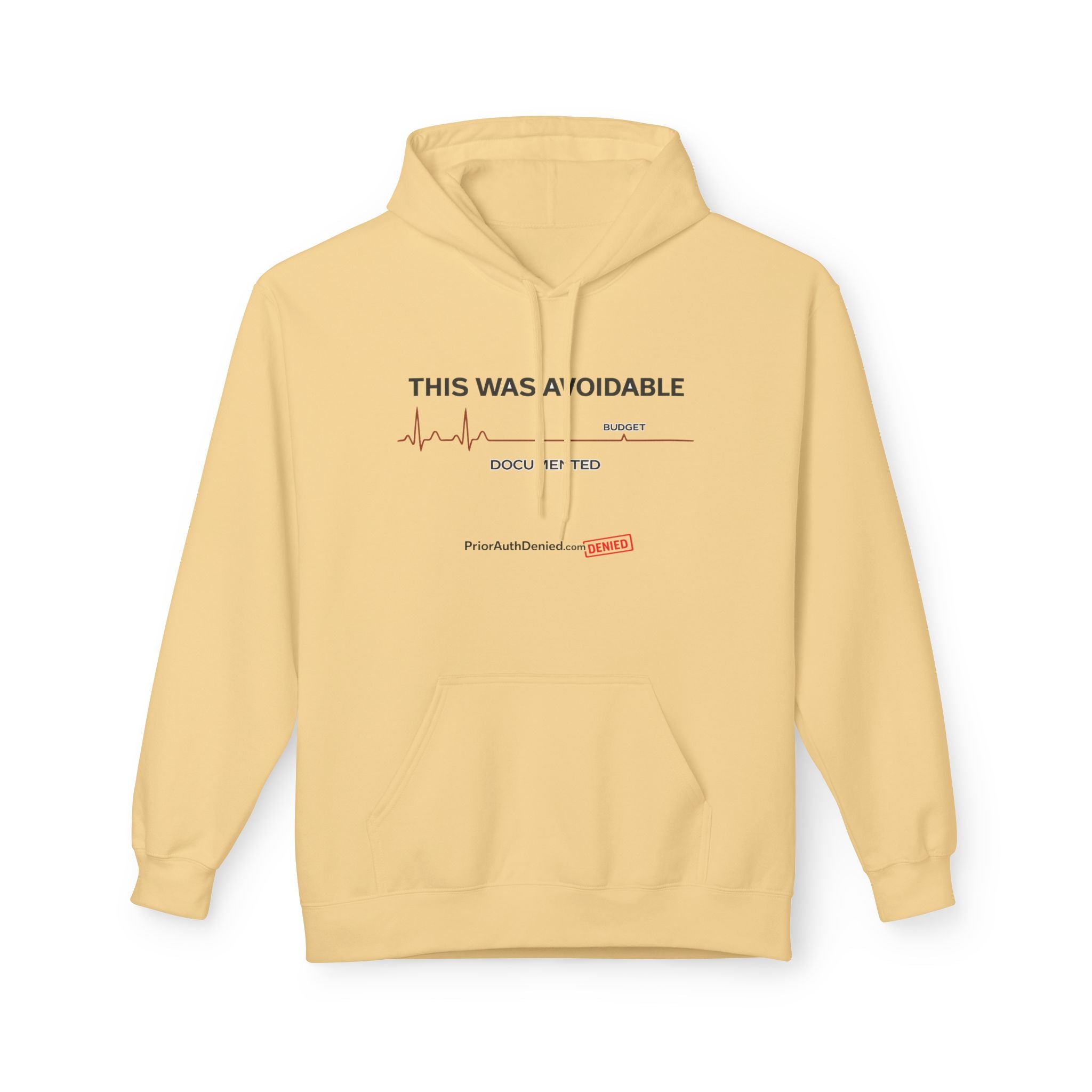 This Was Avoidable Hoodie Pullover with EKG Design