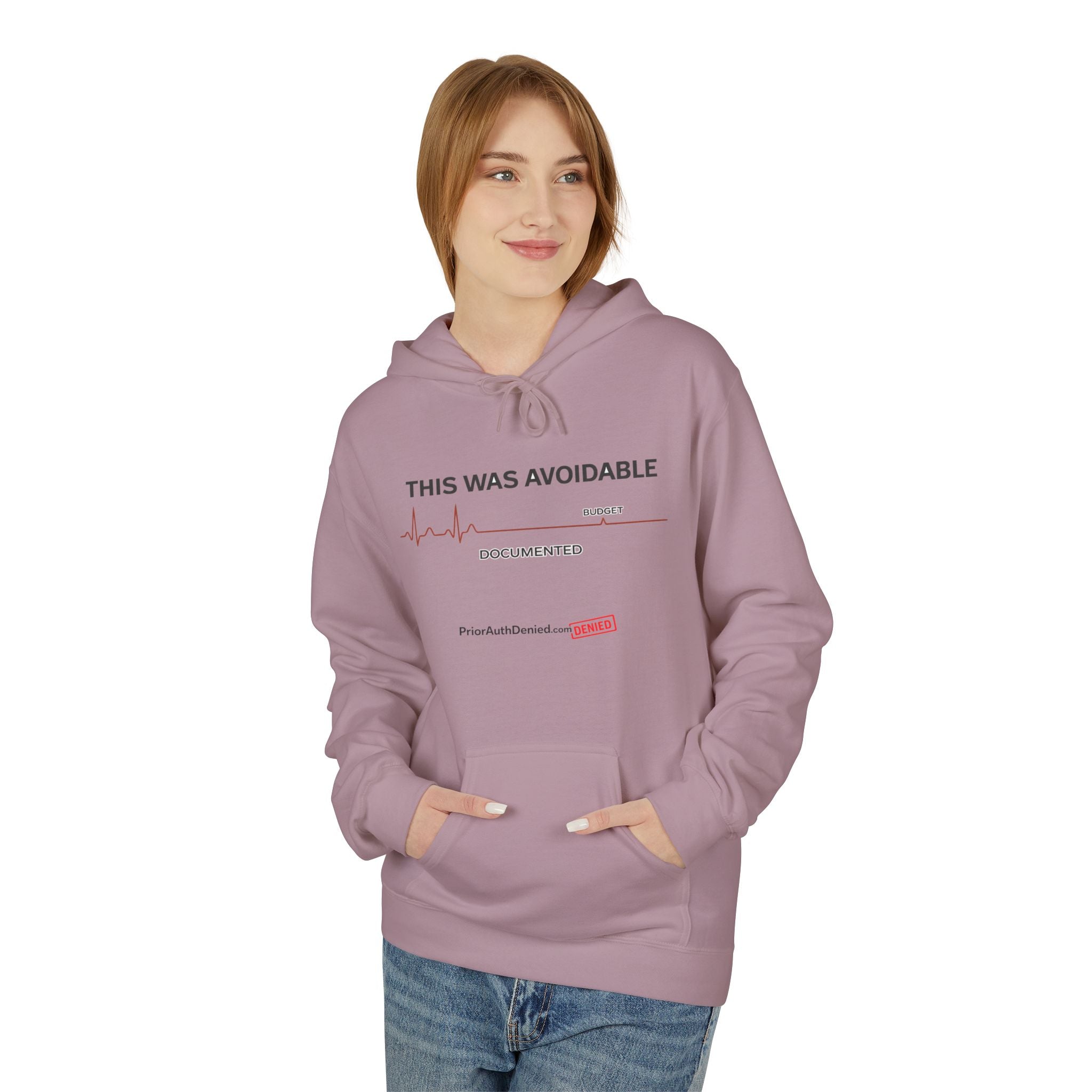 This Was Avoidable Hoodie Pullover with EKG Design