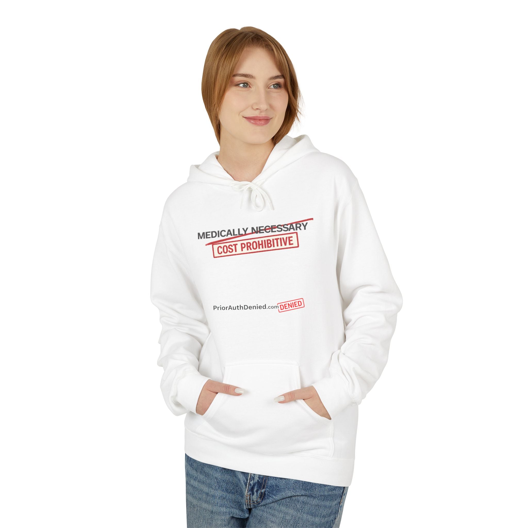 Hoodie — “Medically Necessary” Graphic Fleece Hoodie